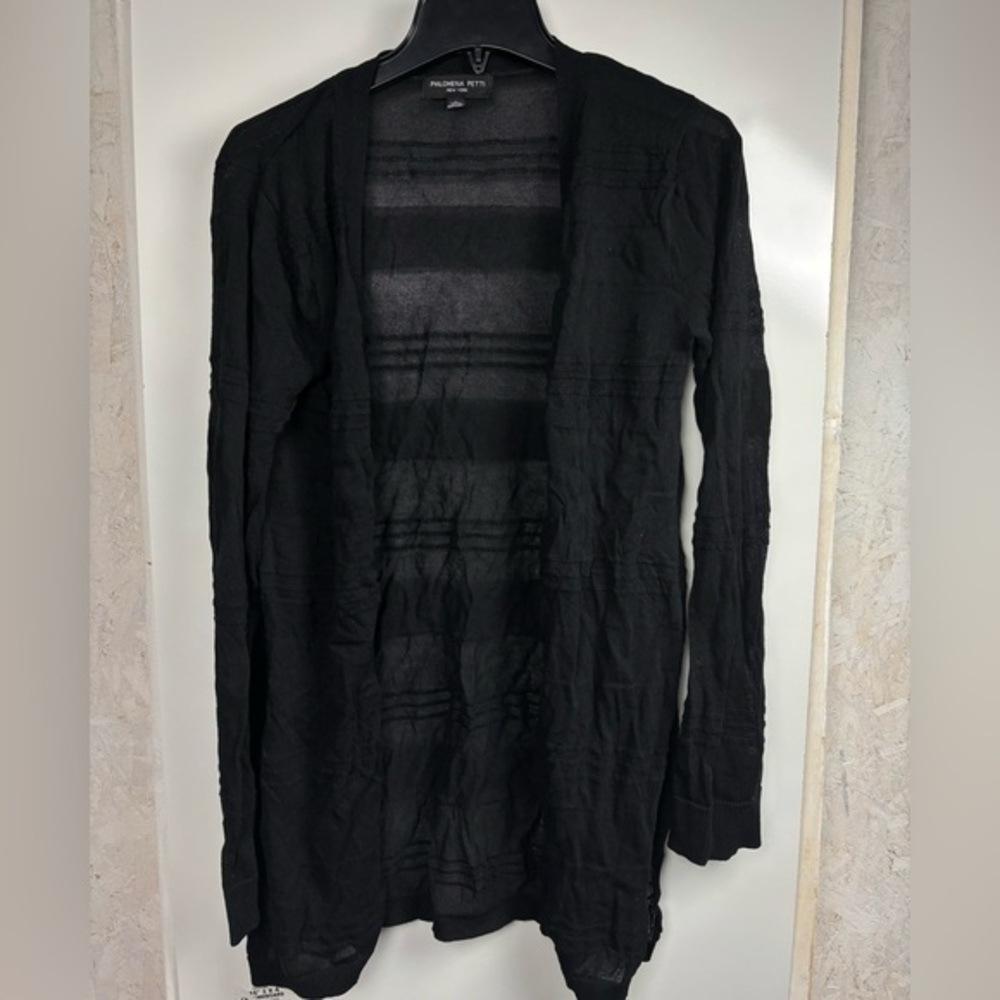 Philomena Petti black open front cardigan sz L‎